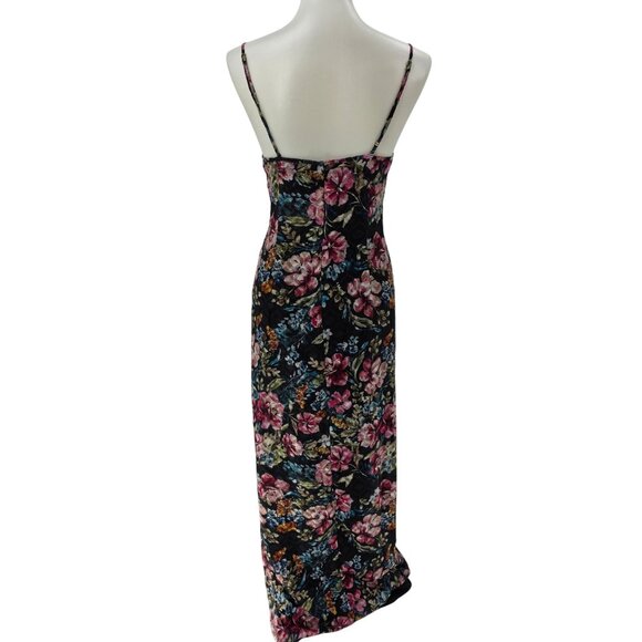 Amanda Uprichard Floral Maxi Dress With Twist Front & Spaghetti Straps M - Picture 2 of 11